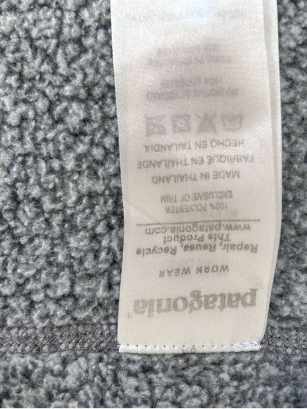 Patagonia Women’s Size Small 1/4-Zip Sweater Fleece - Heather Gray - Picture 8 of 8